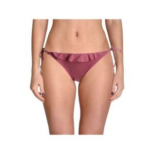 SO LUNA Women's Pink Ruffled Tie Sides Swimwear Bottom S